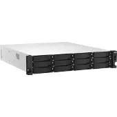 Qnap TS-h1887XU-RP NAS Rack (2U) Intel Xeon E E-2334 16 GB DDR4 0 TB QuTS hero Black, White