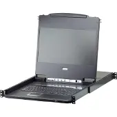 Aten 17.3" écran large DVI, Commutateur KVM, Noir