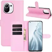 Screen Guard Professional Housse cuir Xiaomi Mi 11 Leather Guard (Xiaomi Mi 11), Coque pour téléphone portable, Rose