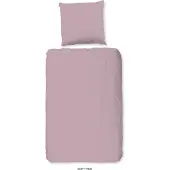 Muller Textil Enveloppe de couette "uni pattern" - Rose - (135x200 cm) - Coton