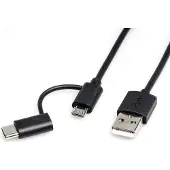 Roline 11028328 Câble USB 2.0 1 m USB A USB C/Micro-USB B Noir