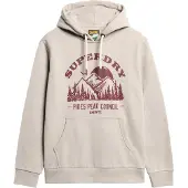 Superdry Sweat-shirt écru / rouge rubis