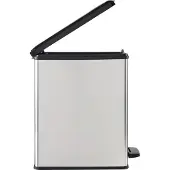 Curver DECO SLIM BIN Poubelle 25L avec pédale argent métallique