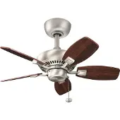 Kichler Canfield ventilateur de plafond silencieux Ø76cm, Ventilateur, Argent