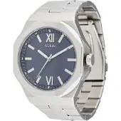 GUESS Montre à affichage analogique 'Emperor' marine / argent