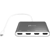 J5CREATE Usb-c To 4 Port Hdmi Hub Argenté