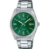 Casio Montre à affichage analogique 'Sportiv' vert foncé / argent / blanc
