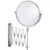 Uniq Miroir cosmétique double face avec bras télescopique et grossissement 5x