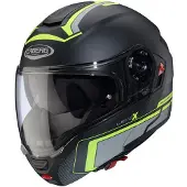 Caberg Levo X Elite casque pliable, noir mat/gris/jaune, XL (61/62)