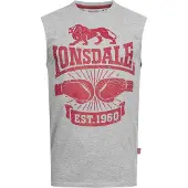 Lonsdale T-Shirt 'Cleator' gris clair / rouge sang