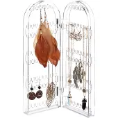 Relaxdays Porte Bijoux Présentoir, Transparent