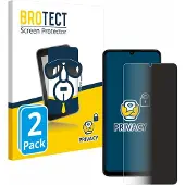 BROTECT Film anti-regards Anti-Spy Privacy Film de protection contre la lumière bleue (2 pcs, Xiaomi Poco C65), Téléphone portable : film de protection, Transparent