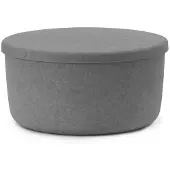 Normann Copenhagen Pouf de rangement Hide gris grand