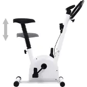 vidaXL Vélo d'appartement avec entraînement par courroie Blanc