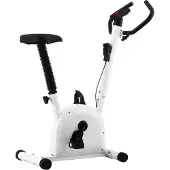 vidaXL Vélo d'appartement avec entraînement par courroie Blanc