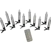 PBS Austria Bougies de Noël LED 10 pièces argent (1 pcs)
