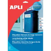 APLI 1225 Étiquettes Étiquette Multi-usages 210x297 Mm