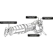 Graphite Professional Scie sabre 710 watts Recipro (Livraison : 1x scie sabre, 1x lame de scie à bois, 1x lame de scie à métaux)