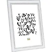 Deknudt Cadre photo blanc avec accent marron 13x18 S221H3
