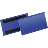 Durable Pochettes magnétiques pour étiquettes et identification l. 150 x H 67 mm, 50 p., bleu