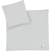 Julius Zöllner Linge de lit en mousseline, Gris (80 x 135 cm, 40 x 35 cm)
