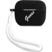 GUESS Guacaplsvsbw Airpods Pro Cover Czarno Biały/Noir Blanc Silicone Vintage