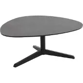 Ebuy24 Barnsley Table basse 77 x 84 cm verre noir.