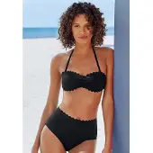 LASCANA Hauts de bikini 'Scallop' noir