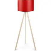 Opviq , AYD-1574, Lampadaire, rouge, MDF, 38 x 38 x 140 cm