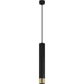 Nova Luce Suspension design Picto 40cm noir avec or