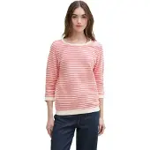 Tom Tailor DENIM Sweat-shirt rouge clair / blanc