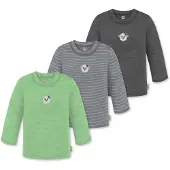 Normani T-Shirt 'Taupo' gris / anthracite / gris clair / vert clair