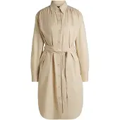 BOSS pour femme. 50540368 Robe beige Delegant (L), Casuel, Coton, Manche longue