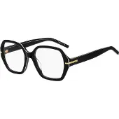 BOSS Monture optique en acétate noir avec finitions blanches