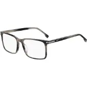 BOSS Monture optique en acétate à motif et charnières argentées