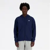 New Balance Veste de survêtement 'Essentials' bleu foncé / blanc