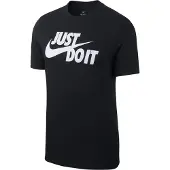 Nike T-Shirt 'Swoosh' noir / blanc