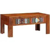vidaXL Table basse 90x50x40 cm en bois massif d'acacia