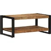 vidaXL Table basse 90x50x38 cm Bois massif rugueux Mango