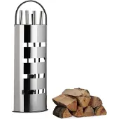 Relaxdays Ensemble serviteur de cheminée 5 pièces accessoire acier moderne