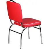 Wohnling Chaise de salle à manger American Diner années 50 rétro rouge blanc WL1.715