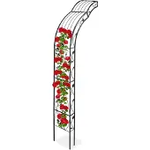 Relaxdays Arcade De Roses Demi Ronde Pour Montage Mur Treillis Plantes Grimpantes En Fer
