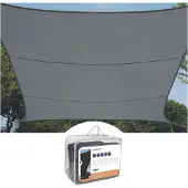 Perel Toile d'ombrage, perméable à l'eau, perméable à l'air, 5 x 5 m, 180 g/m², HDPE, carré, gris foncé