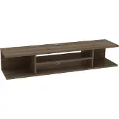 Skye Decor , Pivot - Walnut, meuble TV, noyer, 100 % PANNEAUX DE PARTICULES MÉLAMINÉS, 120 x 29,5 x 23 cm