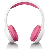 Lenco Casque pour enfants 85dB avec autocollants Rose -