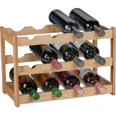 Relaxdays Casier à vin (12 bouteilles, 45 x 23.50 x 30 cm)