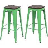 MCW Tabouret de bar -A73 (lot de 2)