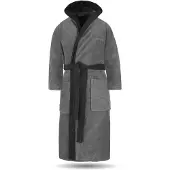 Normani Peignoir long gris / noir