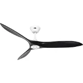 CasaFan Ventilateur de plafond ECO AIRSCREW, Ø hélice 1520 mm, noir mat / blanc mat., Ventilateur, Blanc, Noir