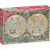 Cherry Pazzi Puzzle Carte du Monde des Grandes Découvertes 2000 pièces
